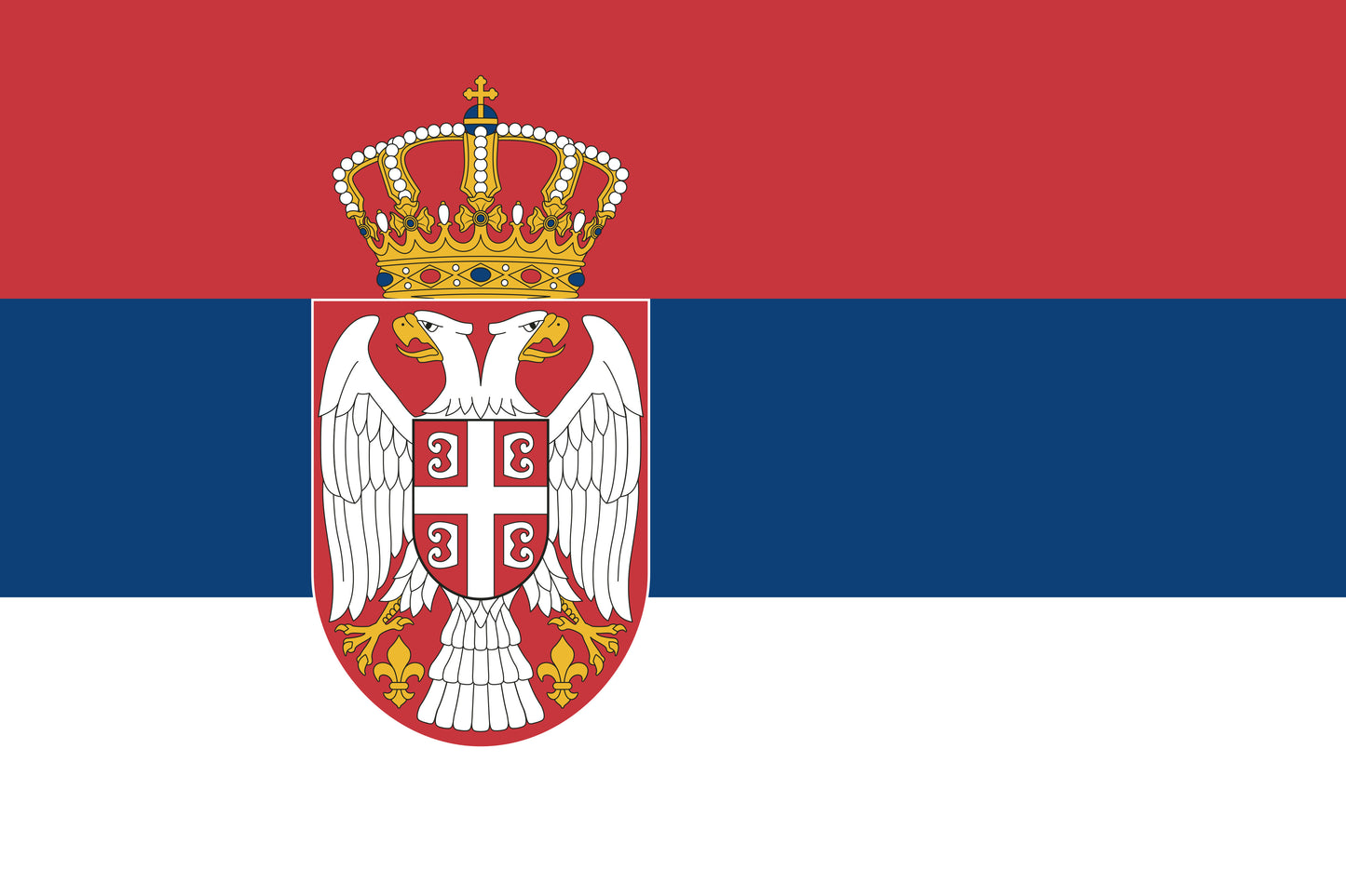 Serbien Flagga